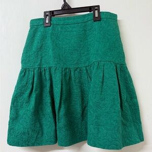 J. Crew Emerald Textured Mini Skirt